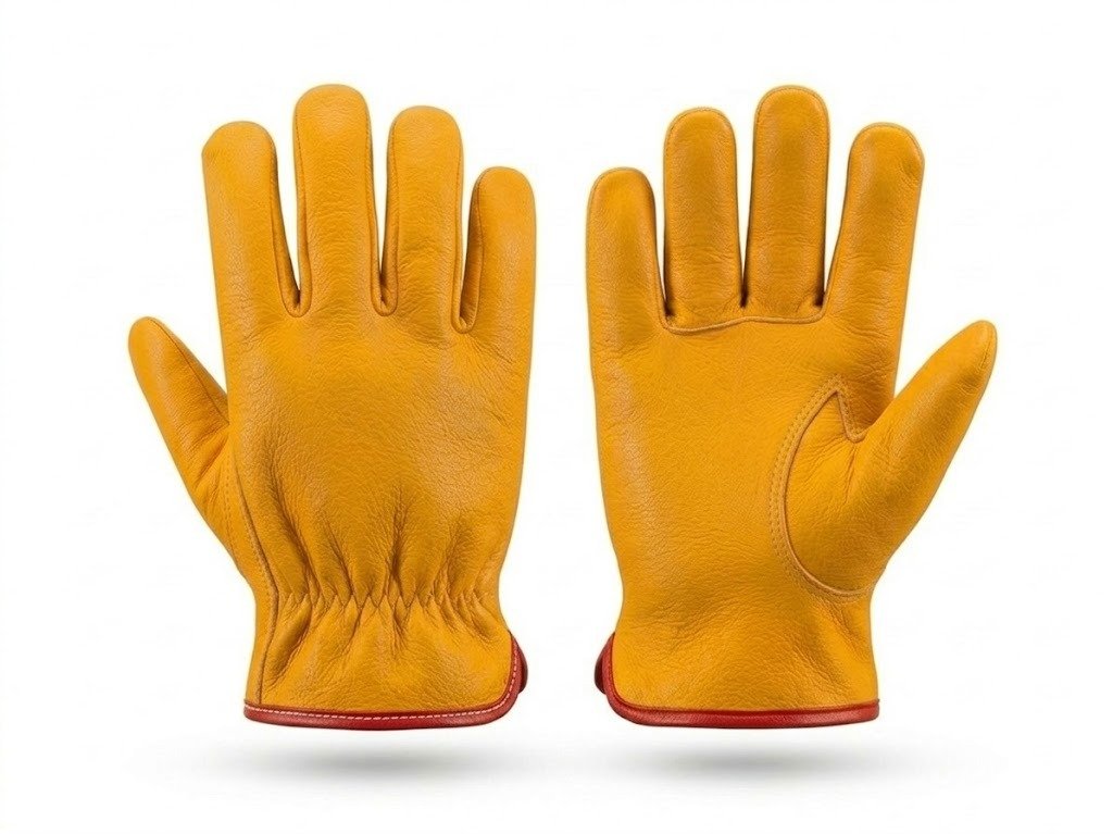 Guante Argonero con Resorte RES, guante de carnaza amarillo con puño corto de resorte — GAH Industrial