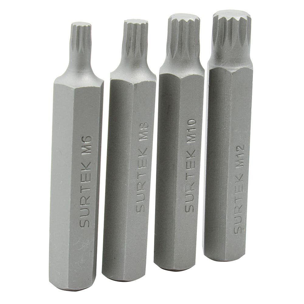 Juego de puntas bristol hexágono de 1/4", 4 piezas Surtek PFB4