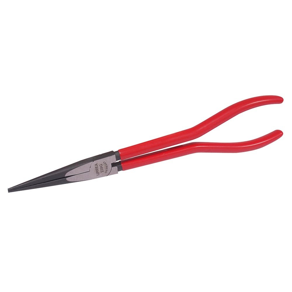 Pinza extra larga para electricista con mango rubber grip punta fina recta de 11" Urrea 239G